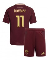 Otroške Nogometnih dresov AS Roma Artem Dovbyk #11 Domači 2024-25 Kratki rokavi (+ hlače)